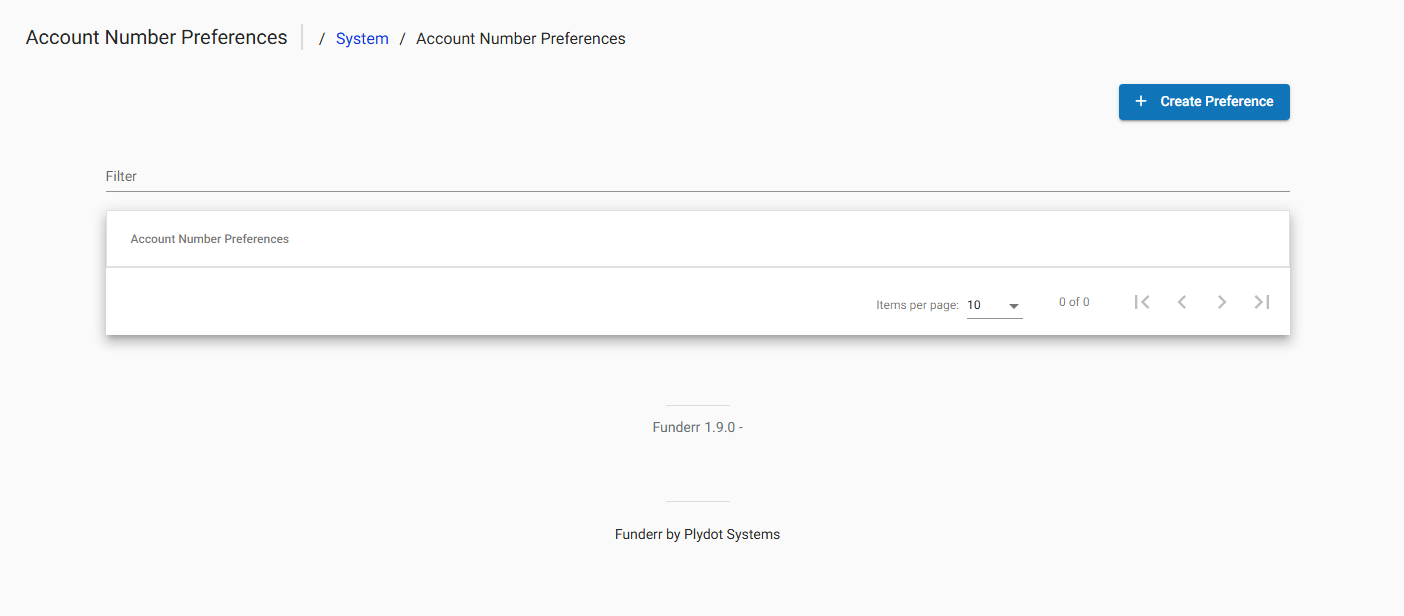 Account Number Preferences Account Number Preferences