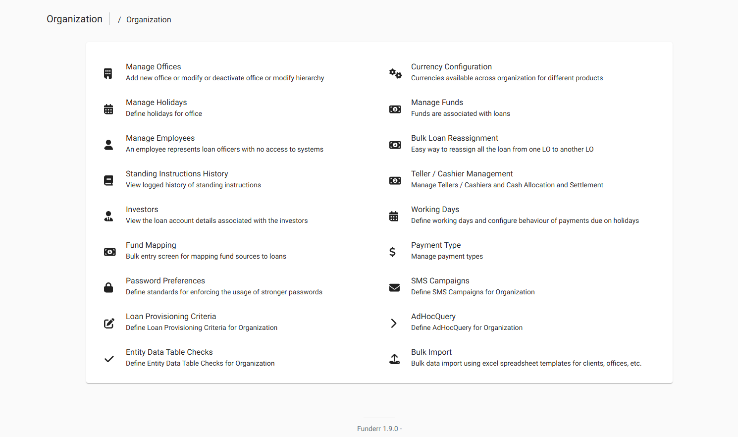 Organization Settings Organization Settings