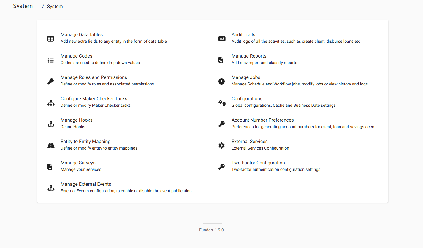 System Settings System Settings