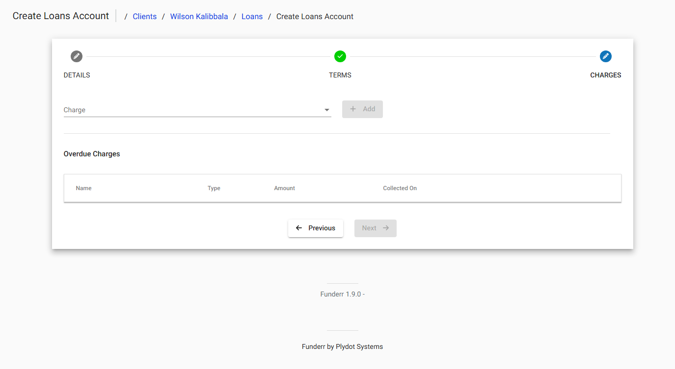 Create Loan Account - Loan Charges Create Loan Account - Loan Charges