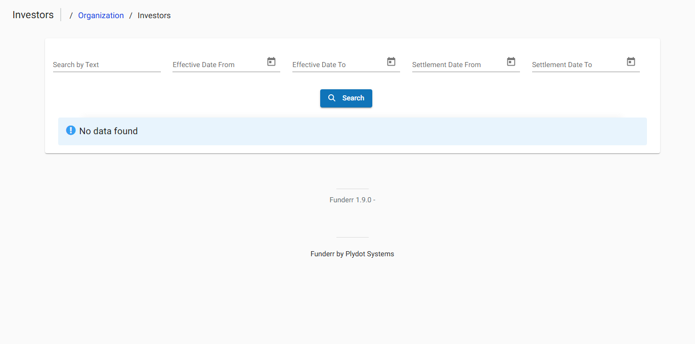 Investors Search Form Investors Search Form