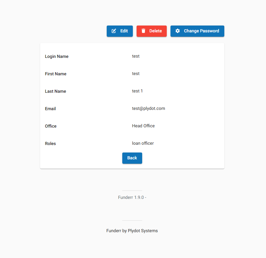 User Details Screen User Details Screen